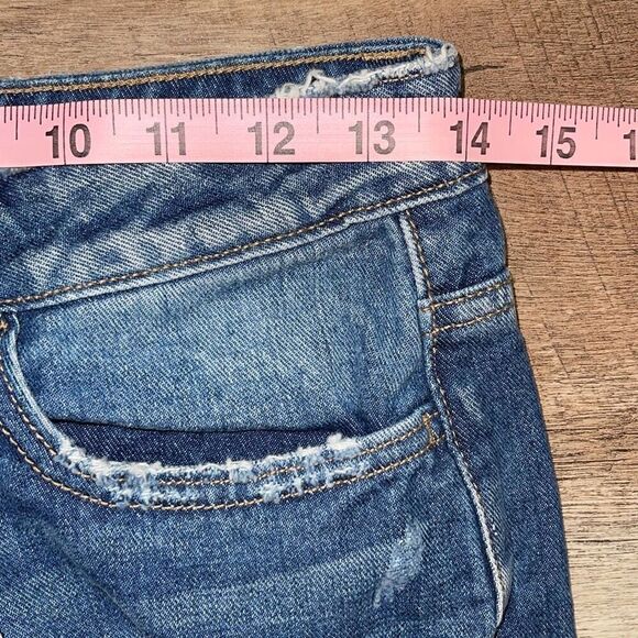 Flying‎ Monkey Womens Distressed Whisker Cotton Boyfriend Jeans Blue Size 25 NWT - Picture 8 of 10